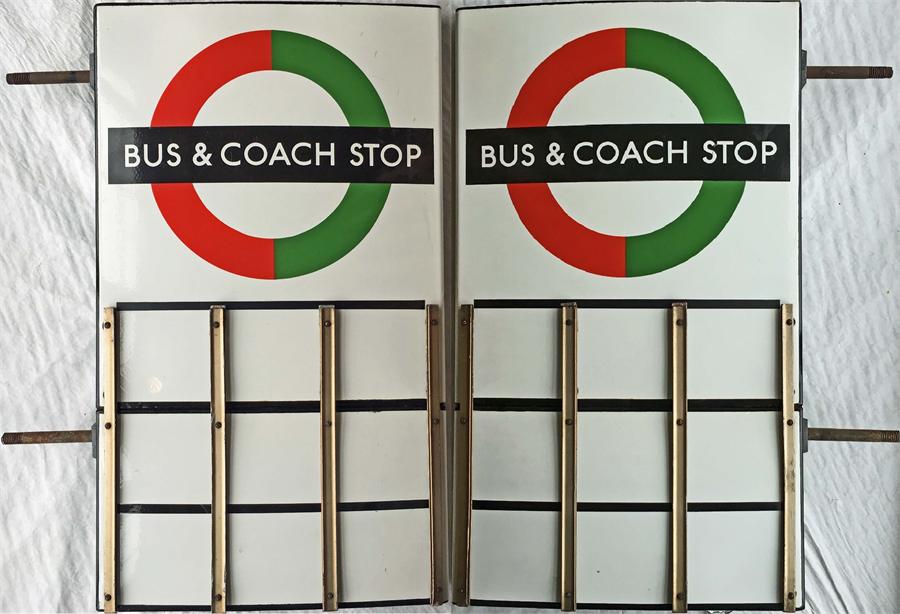 1950s/60s London Transport enamel BUS & COACH STOP FLAG (compulsory version). This is a hollow, ' - Image 3 of 3