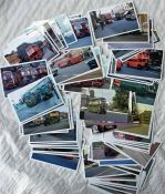 Quantity of COLOUR London BUS PHOTOGRAPHS, size 6x4, many copyright Alan Cross. A good selection