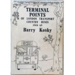1974 BOOK 'Terminal Points of London Transport Country Buses, 1948-69' by Barry Kosky. Shows, with