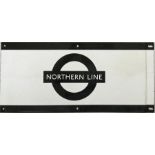 London Underground 1950s/60s enamel STATION FRIEZE PLATE for the Northern Line with the line name on