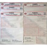 Selection of London Transport RT/RF bus/coach paper FARECHARTS (single-sided) for Northern Country