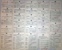 Selection of 1940s/50s (mainly 1940s) London Transport bus stop PANEL TIMETABLES for routes 21,