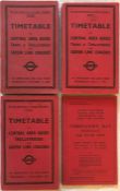 Selection of London Transport OFFICIALS' TIMETABLES (Inspectors' "Red Books") for Central Area
