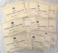 Selection of 1940s/50s London Transport BUS STOP PANEL TIMETABLES for route 55 dated between 1946