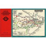 1925 London Underground linen-card POCKET MAP from the Stingemore-designed series of 1925-32. This