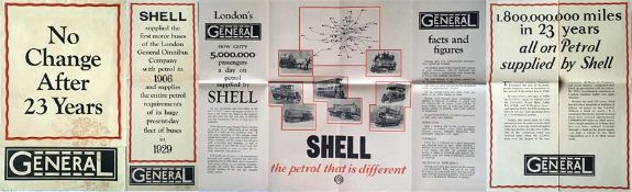 1929 London General Omnibus Company & Shell Petrol PROMOTIONAL PUBLICATION 'No Change after 23