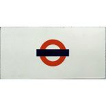 London Underground enamel PLATFORM FRIEZE PLATE of the first type, thought to be just post-WW2,