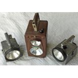 Selection of RAILWAY LAMPS comprising two BARDIC LAMPS, one marked BR and one marked LT, the