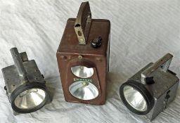 Selection of RAILWAY LAMPS comprising two BARDIC LAMPS, one marked BR and one marked LT, the