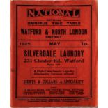 National Omnibus & Transport Co Ltd TIMETABLE BOOKLET for Watford & North London District dated