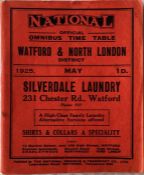 National Omnibus & Transport Co Ltd TIMETABLE BOOKLET for Watford & North London District dated