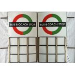 1950s/60s London Transport enamel BUS & COACH STOP FLAG (compulsory version). This is a hollow, '
