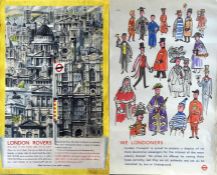 Original London Transport double-royal POSTERS comprising 1958 'London Rovers' by Peter Roberson (