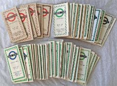 Quantity of London Transport POCKET MAPS comprising 6 x Trolleybus & Tram, 1946-50, 38 x Green Line,