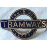 South Metropolitan Electric Tramways Driver's & Conductor's CAP BADGE as issued from 1924-1933.