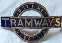 South Metropolitan Electric Tramways Driver's & Conductor's CAP BADGE as issued from 1924-1933.