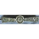 A West Riding Tramways/Omnibuses CAP BADGE of the style introduced by Yorkshire (West Riding)