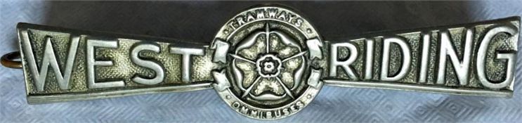 A West Riding Tramways/Omnibuses CAP BADGE of the style introduced by Yorkshire (West Riding)