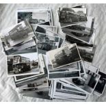 Quantity of b&w London BUS PHOTOGRAPHS, postcard-size and 6x4, with many well known photographers