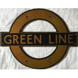 London Transport Green Line Routemaster cast alloy BULLSEYE PLATE as fitted to the prototype CRL 4