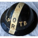 WW2 London Transport ARP HELMET dated 1943 and lettered 'L.P.T.B. O R.' In good ex-use condition