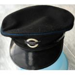 London Transport 1950s/60s-vintage bus driver's or conductor's UNIFORM HAT together with CAP