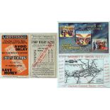 Early London Underground double-sided ADVERTISING CARDS comprising 'Strip Tickets' (reduced price