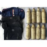 3 x London Underground GUARDS' EQUIPMENT BAGS (2 used, one unused) of the tradtional type with