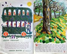 Original 1961 London Transport double-royal POSTERS 'Green Thought - Green Rover' by Edward