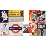 London Transport POSTERS comprising bus adverts for Dunlop C41 tyres (1960s) and 1958 'Hop on a bus'