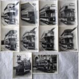 Selection of half-plate OFFICIAL PHOTOGRAPHS of London Trams from the LCC, LUT & MET systems. Most