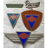 Selection of VEHICLE BADGES, coach and lorry, all AEC other than one which is probably BMC. In