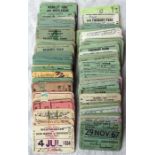 Quantity of London Underground CARD MONTHLY SEASON TICKETS dated between 1922 and 1976. Includes