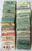 Quantity of London Underground CARD MONTHLY SEASON TICKETS dated between 1922 and 1976. Includes