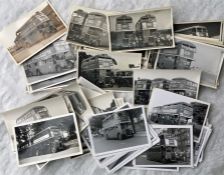 Quantity of b&w London BUS PHOTOGRAPHS, postcard-size and 5x3.5, of RT (2RT2 & post-war) and RTL-