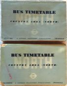 London Transport bus TIMETABLE BOOKLETS for Country Area (North) dated July 1937 and December