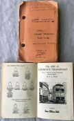 Private EPHEMERA of London's transport comprising an October 1937 BINDER compiled by L M R Nicholson