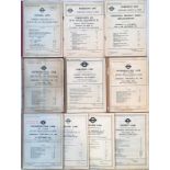 Selection of London Underground WORKING TIMETABLES/TIMETABLE NOTICES dated between June 1950 and