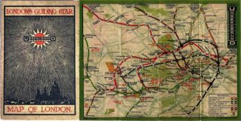 1912 London Underground POCKET MAP "London's Guiding Star" printed by George Philip & Son Ltd and