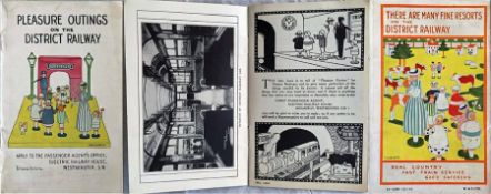 District Railway ILLUSTRATED BOOKLET 'Pleasure Outings on the District Railway' with elaborate
