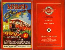 Midland Red & Railways Joint Motor Services, Birmingham Area official TIMETABLE BOOKLET dated May to