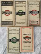 Selection of London General Omnibus Company POCKET MAPS comprising December [1921], Country Routes