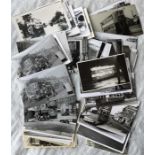 Quantity of b&w London TRAM PHOTOGRAPHS, nearly all postcard-size with many well-known photographers