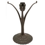 Tiffany Studios, three-arm desk lamp base, #445, New York, NY, bronze, signed, numbered, 12"h In