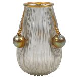 Loetz, Boule-Boule vase, iridescent glass, unsigned, 5"dia x 7.5"h Dirty, very good condition.