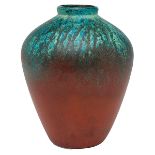 Charles Walter Clewell (1876-1965), vase, #320-24, Canton, OH, copper clad ceramic, signed,