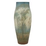 Ed Diers (1871-1947) for Rookwood Pottery, Landscape vase, #30D, Cincinnati, OH, 1917, Vellum glazed