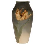 Albert R. Valentien (1862-1925) for Rookwood Pottery, Tulips vase, #925B, Cincinnati, OH, 1902, Iris