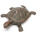 E.T. Hurley (1869-1950), Turtle figure, Cincinnati, OH, bronze, marked, 4"w x 6.5"l x 2"h With