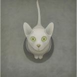 Takanobu Kobayashi, (Japanese, b. 1960), Cat, 2000, oil on canvas, signed, titled and dated on